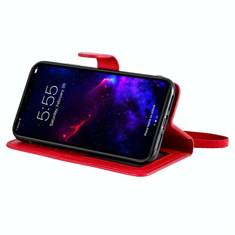 For iPhone 11 Solid Color Horizontal Flip Protective Case with Holder & Card Slots & Wallet & Pho...