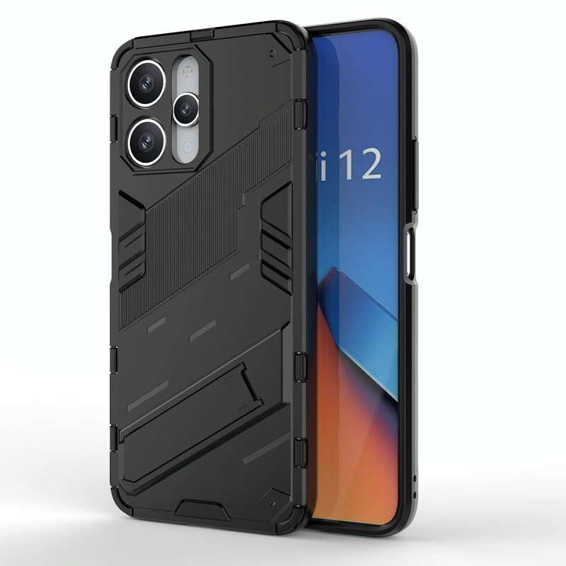 For Xiaomi Redmi 12 4G Punk Armor 2 in 1 PC + TPU Phone Case(Black)