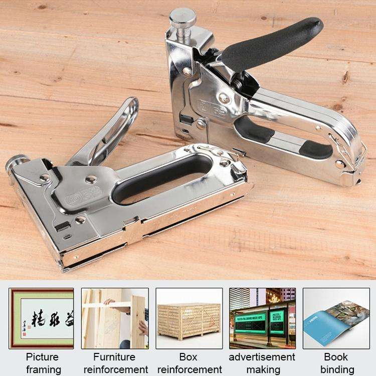 Nail Gun U Type / T Type / Door Type Nail Universal Nailer with Handle Case & 1000 PCS Nails