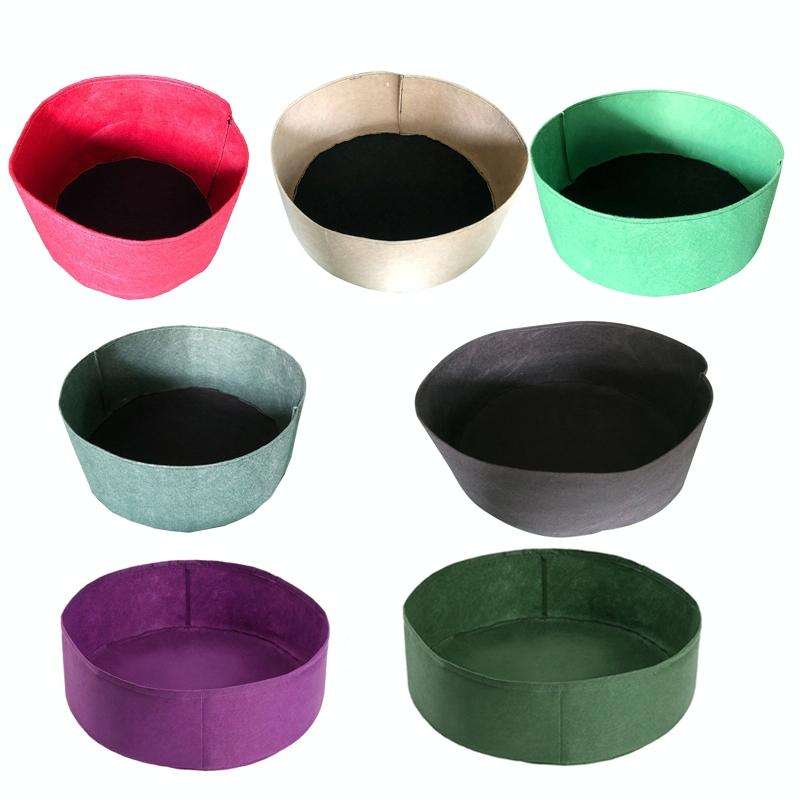 90x30cm 190L Felt Planting Barrel Indoor Outer Round Plant Bag Non-Woven Seedling Bag(Red)