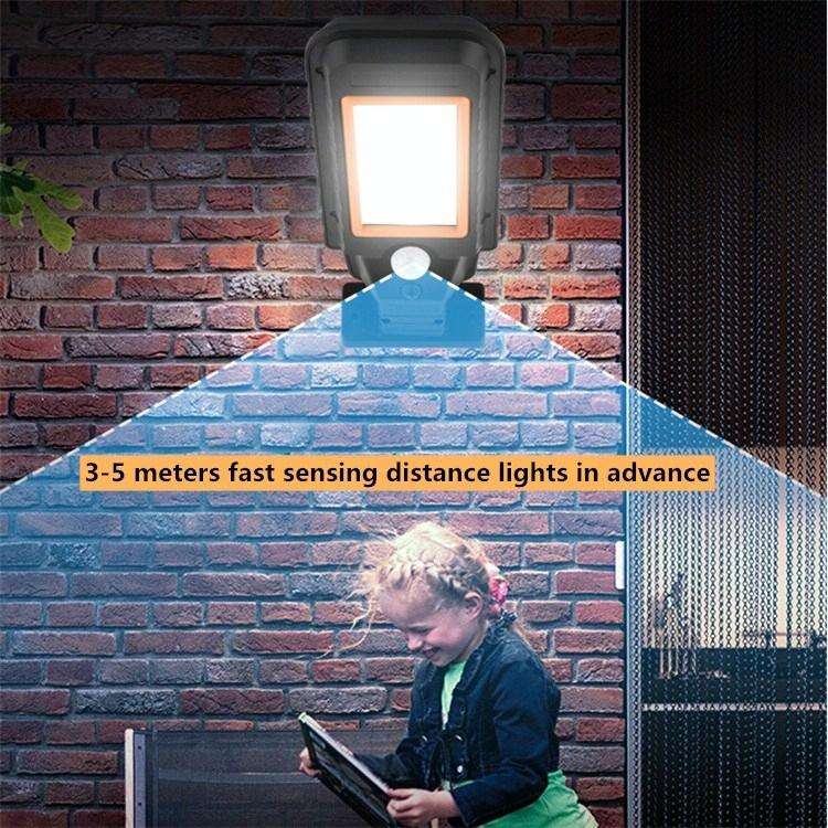 72 LED Solar Lamp Body Induction Wall Lamp LED Outdoor Waterproof Lighting Street Lamp(Green Edge)