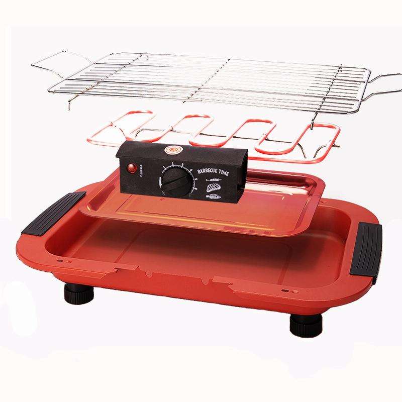 1800W Electric Grill Home BBQ Grill, EU Plug(Black)