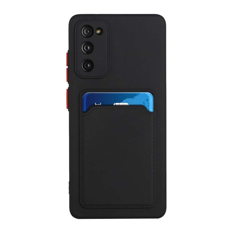 For Samsung Galaxy S20 FE Card Slot Design Shockproof TPU Protective Case(Black)