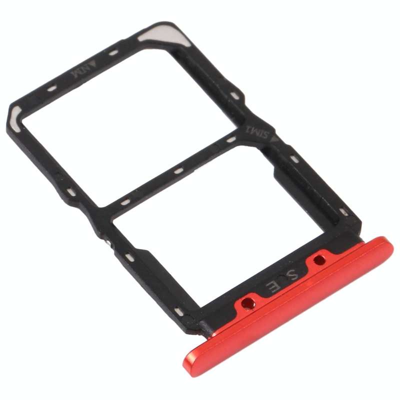 SIM Card Tray + NM Card Tray for Huawei Nova 5 Pro (Red)