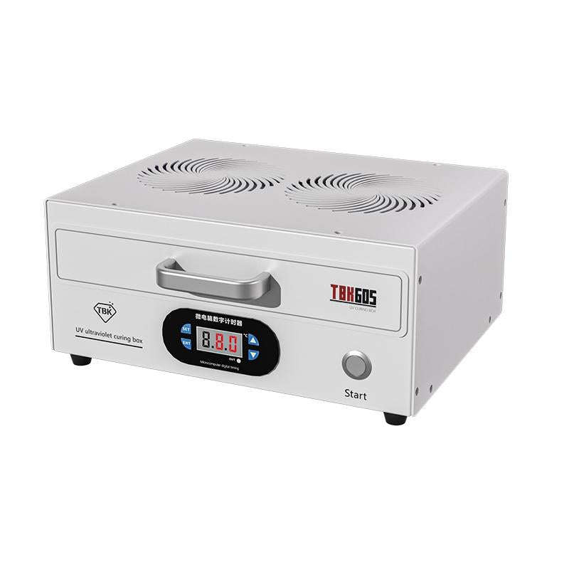 TBK 605 100W Mini UV Curing Lamp Box 48 LEDs Curved Surface Screen UV Curing Box, EU Plug