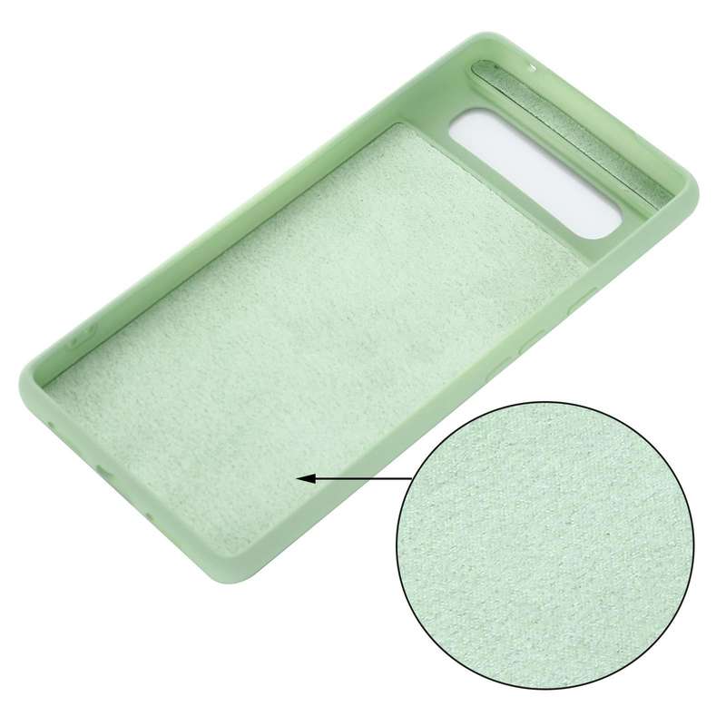 For Google Pixel 6 Pure Color Liquid Silicone Shockproof Full Coverage Case(Green)