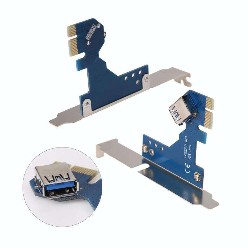 PCI-E 1X To Dual PCI Riser Card Extend Adapter Add Expansion Card For PC Computer