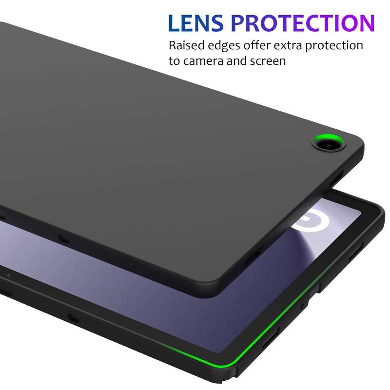 For Samsung Galaxy Tab A9+ Pure Color Liquid Silicone Shockproof Tablet Case(Black)