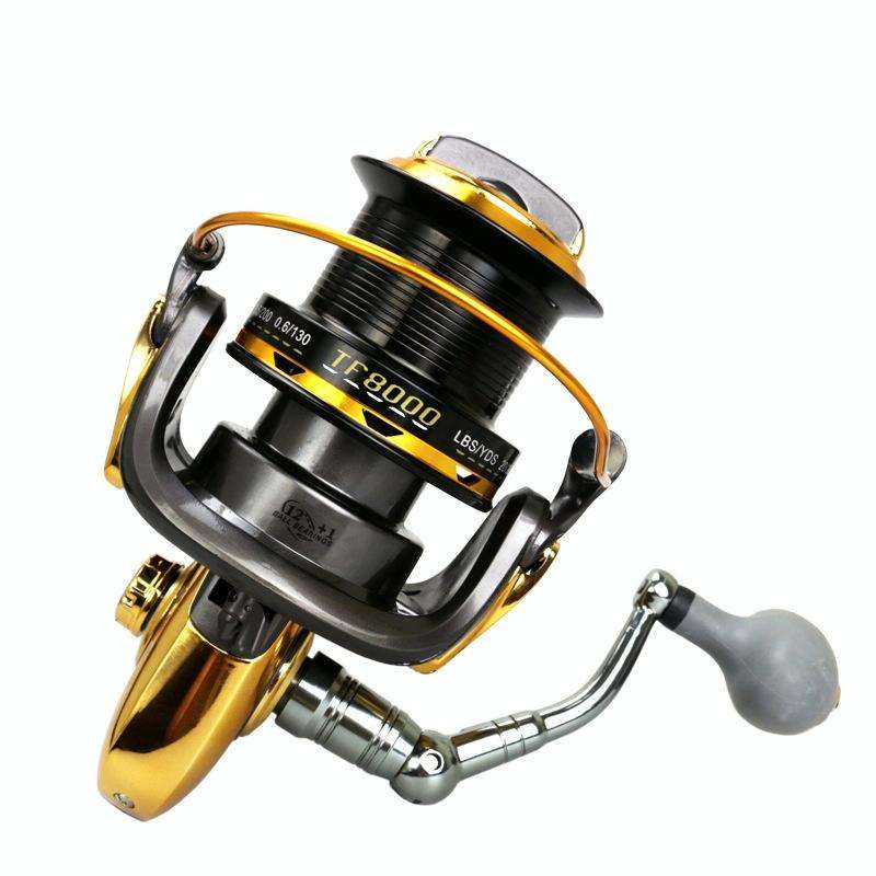 TF8000 Long-distance Casting Reel Large Gapless Sea Rod Fishing Reel Spinning Reel