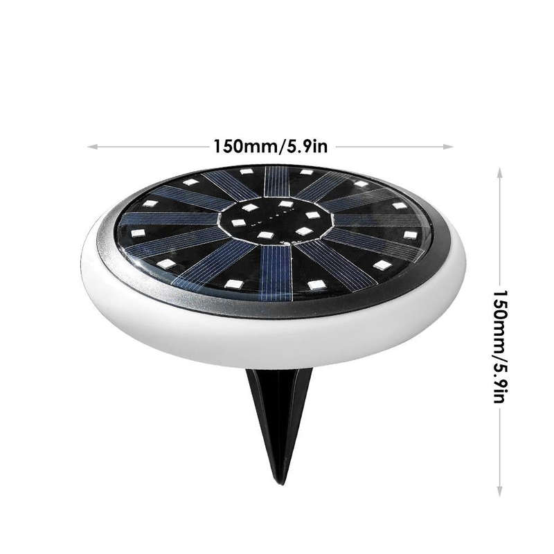 LED Solar Buried Lamp Stainless Steel Outdoor RGB Grass Garden Light