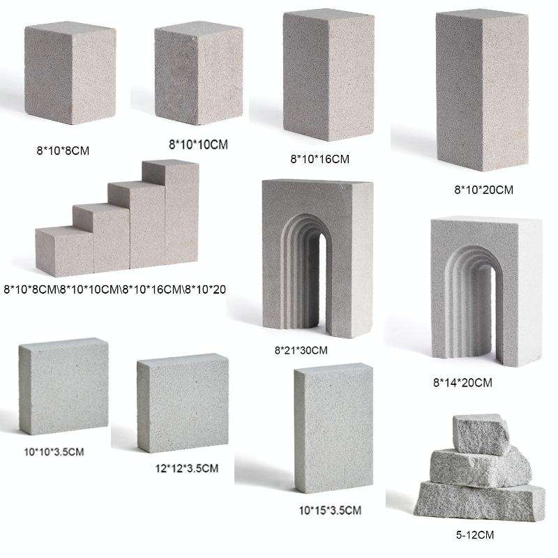 Jewelry Still Life Ornaments Geometry Photography Props, Size: Square Column 4PCS/Set