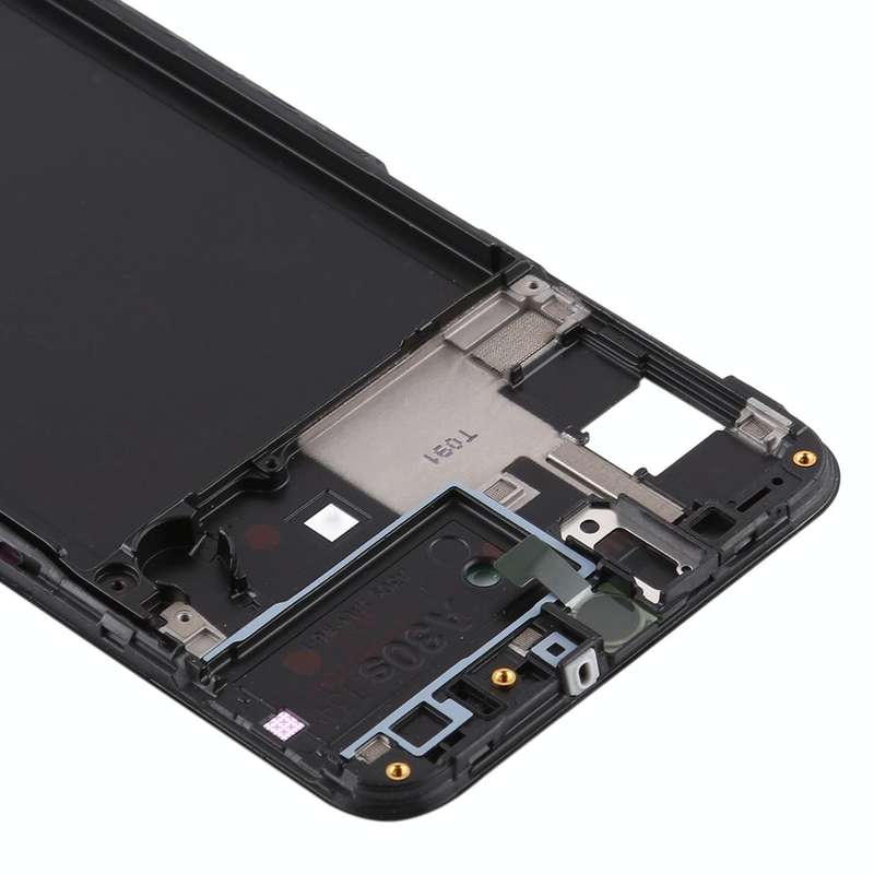 For Samsung Galaxy A30s  Front Housing LCD Frame Bezel Plate (Black)