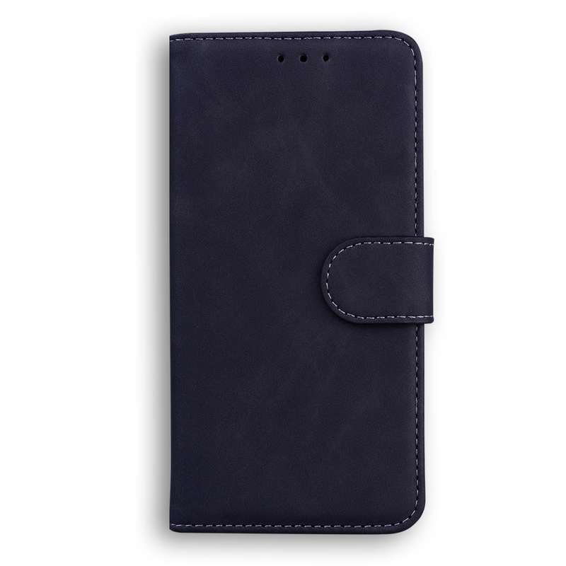 For Tecno Camon 17P Skin Feel Pure Color Flip Leather Phone Case(Black)