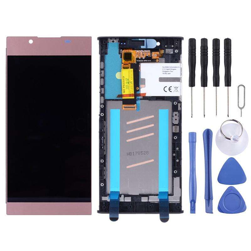 OEM LCD Screen for Sony Xperia L1 G3311 G3312 G3313 Digitizer Full Assembly with Frame(Pink)