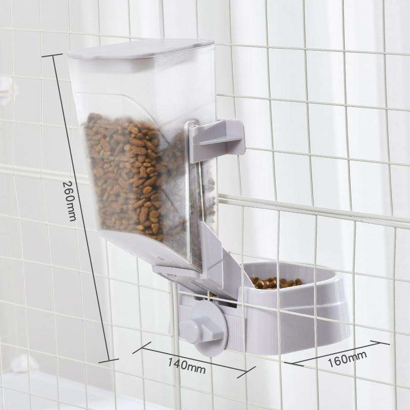Pet Hanging Feeder Cat Automatic Drinker, Style: Feeder(Grey)