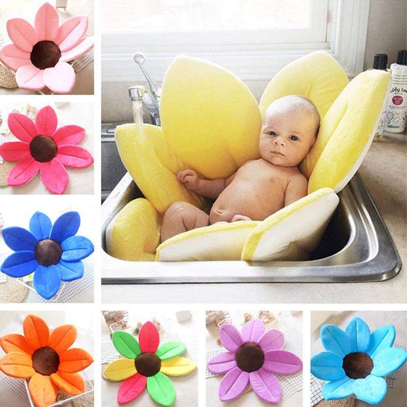 Foldable Bathtub Blooming Sink Lotus Flower Bath Mat Pad for Newborn Baby, Size: 80cm x 80cm x 5c...