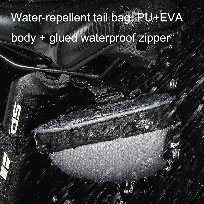 WEST BIKING Bicycle Mini Hardshell Tail Bag Saddle Bag(Black)