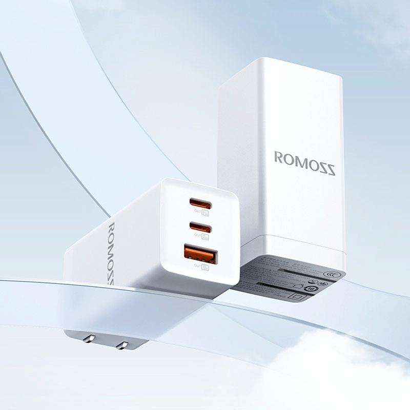 65W ROMOSS AC65H USB+Type-C/USB-C 65W Multifunctional Foldable GaN Charger, CN Plug