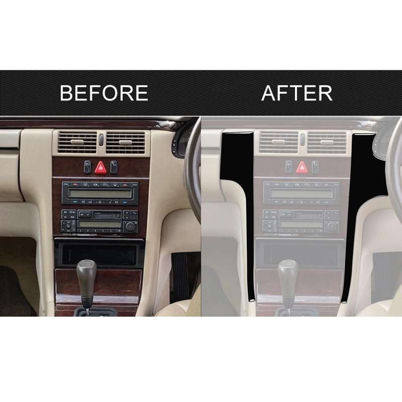 For Mercedes-Benz E-Class W210 1996-2002 Car Center Console Side Decorative Sticker, Right Drive