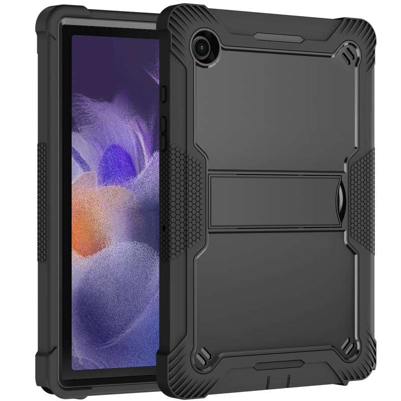 For Samsung Galaxy Tab A8 10.5 2021 Silicone + PC Shockproof Protective Tablet Case with Holder(B...