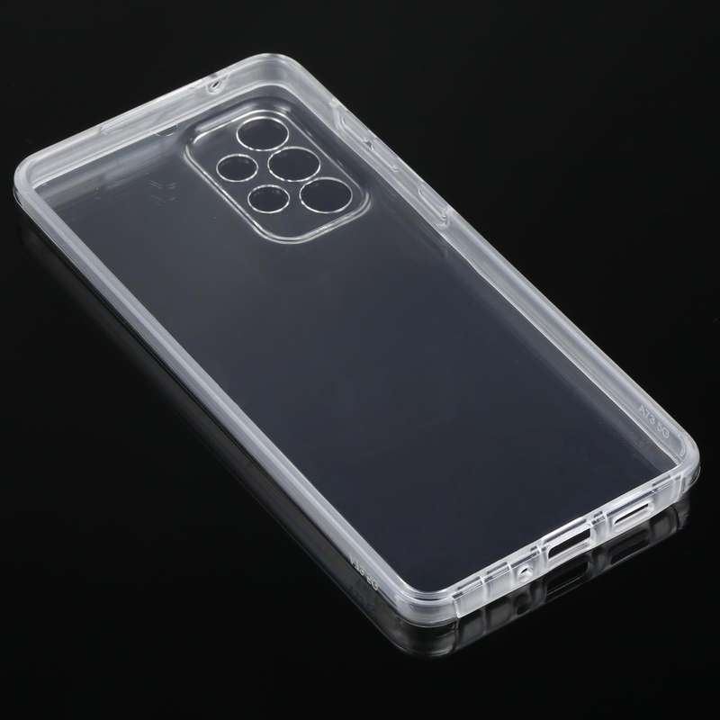 For Samsung Galaxy A73 5G PC+TPU Double-Sided All-Inclusive Transparent Phone Case