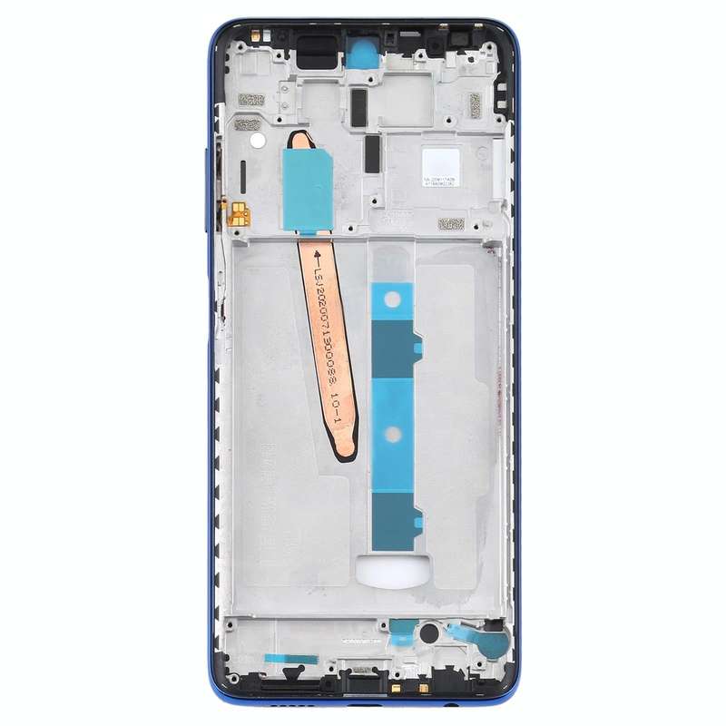 Front Housing LCD Frame Bezel Plate for Xiaomi Poco X3 / Poco X3 NFC M2007J20CG / M2007J20CT(Blue)