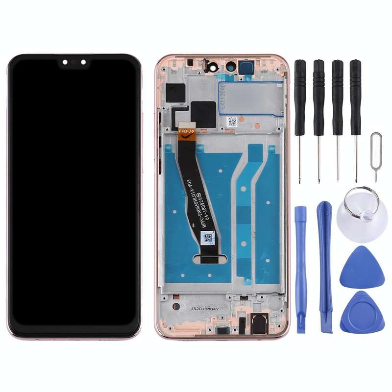 OEM LCD Screen for Huawei Y9 (2019) Digitizer Full Assembly with Frame(Gold)