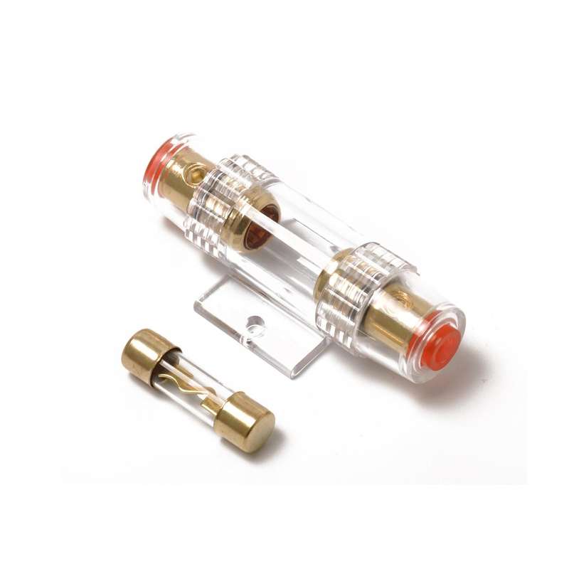 A0299 Car 100 Amp Audio AGU Fuse Holder Fuseholder 4 6 8 Gauge Inline Gold Plated