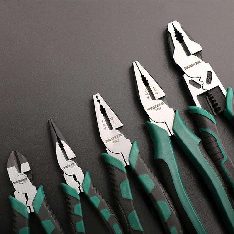 TUOSEN Multifunctional Crimping and Stripping Labor Saving Flat Pliers Vise Manual Wire Cutters, ...