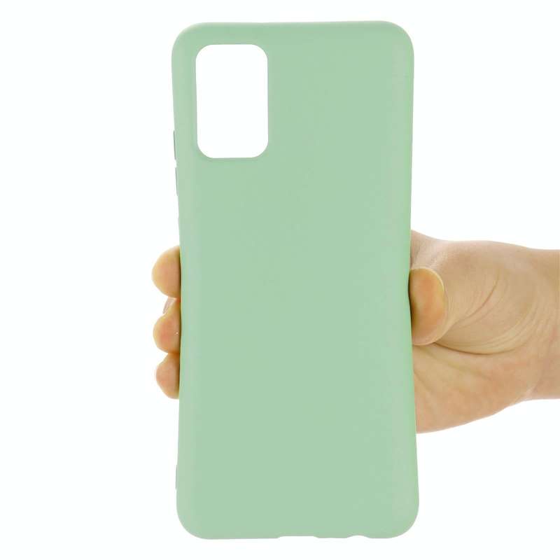 For OPPO A74 4G / F19 Pure Color Liquid Silicone Shockproof Full Coverage Case(Green)