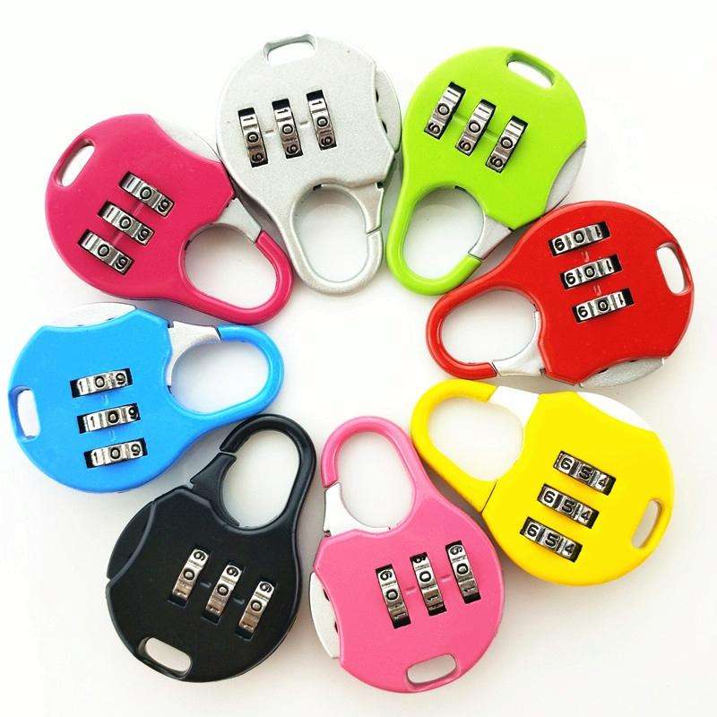 2 PCS Mini Password Small Padlock Luggage Lock Digital Password Lock(Pink)