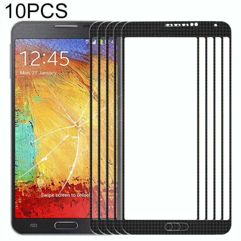 For Samsung Galaxy Note III / N9000 10pcs Front Screen Outer Glass Lens (Black)