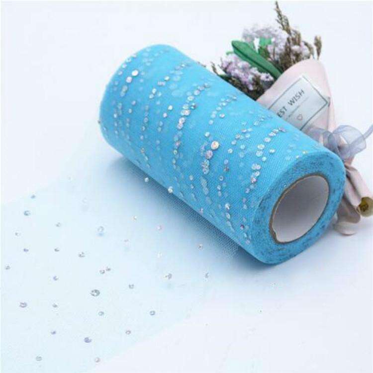 Tulle Roll 25 Yards 13cm Organza Laser Crafts Wedding Decoration Tulle Birthday Party Supplies(Sk...