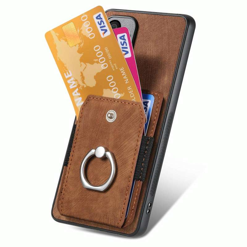 For Samsung Galaxy S9 Retro Skin-feel Ring Card Wallet Phone Case(Brown)