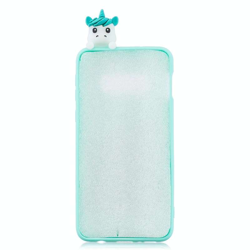 For Galaxy S10e 3D Cartoon Pattern Shockproof TPU Protective Case(Couple Unicorn)
