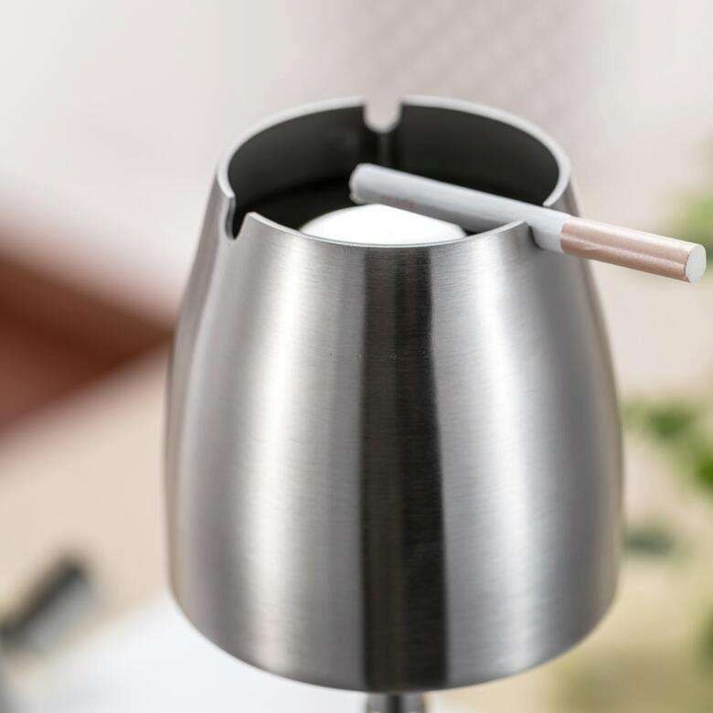 Telescopic Thickened Stainless Steel Windproof Ashtray(Stainless Steel Primary Colors)