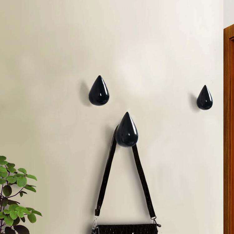 Creative Water Droplets Wall Hooks Home Decoration Resin Mural 3D Coat Hook Single Hooks Wall Han...