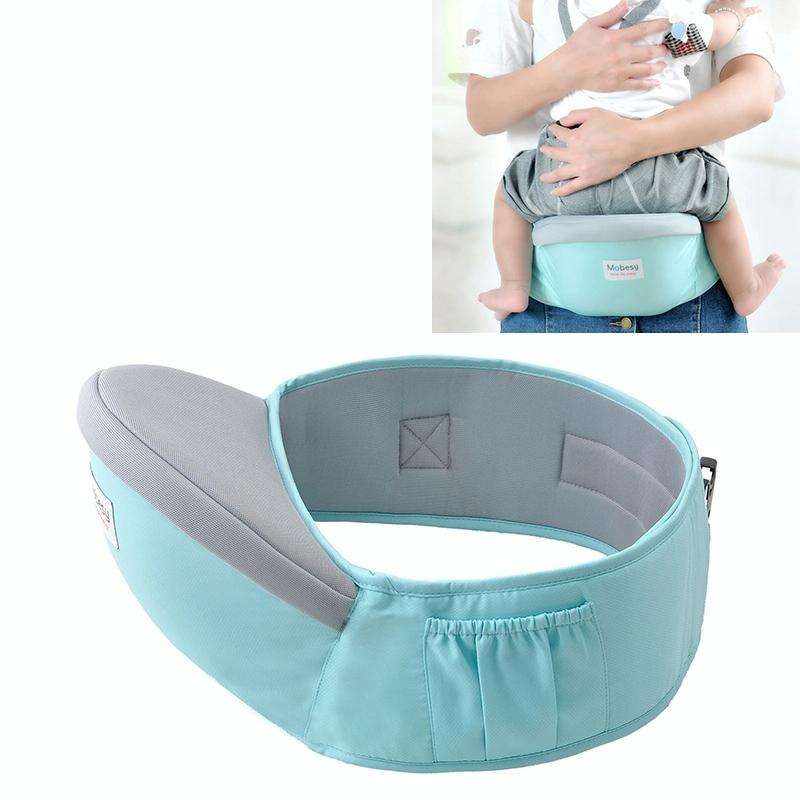 Waist belt Baby Carrier Waist Stool Walkers Baby Sling Hold Waist Belt Backpack(Light Blue)