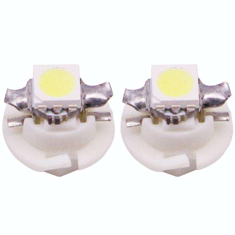 2 PCS B8.4 White Light 0.2W 12LM 1 LED SMD 5050 LED Instrument Light Bulb Dashboard Light for Veh...