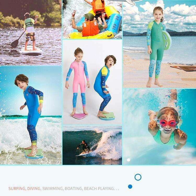 DIVE & SAIL LS-18822 Children Diving Suit Outdoor Sunscreen One-piece Swimsuit, Size: L(Girl Pink)