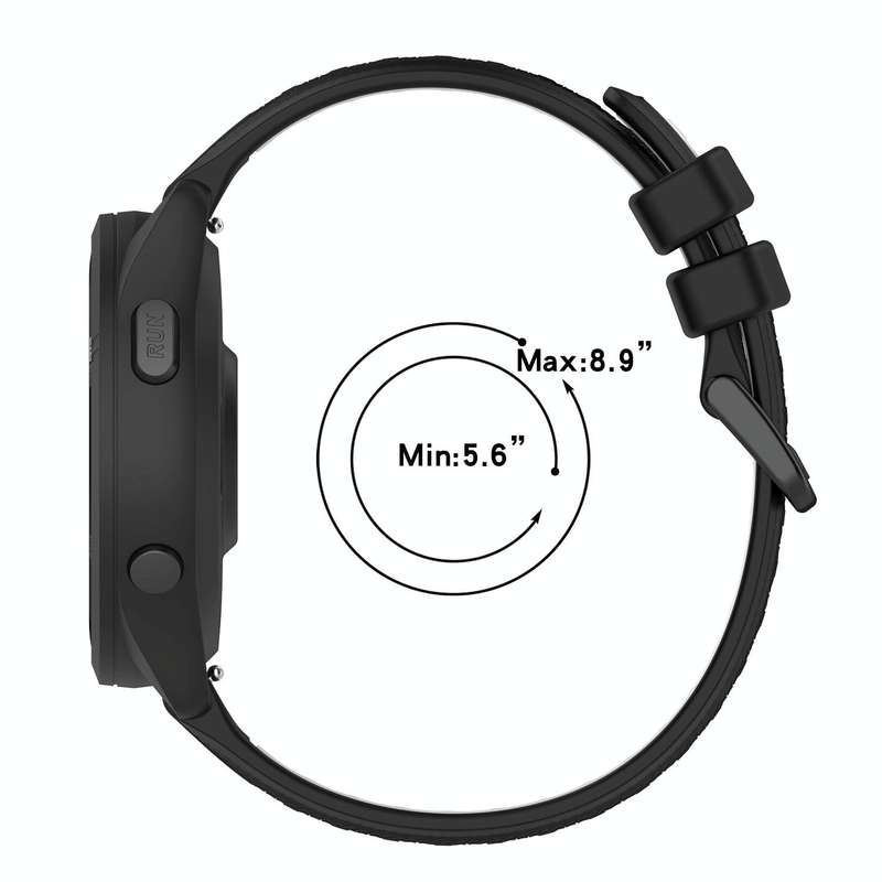 For Garmin Vivoactive 4 22mm Sports Two-Color Silicone Watch Band(Orange+Black)