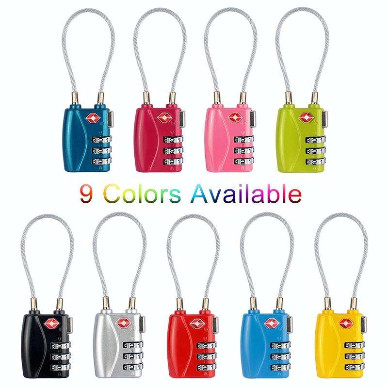 JASIT TSA719 Zinc Alloy 3-Digit Password TSA Lock Travel Luggage Padlock(Blue)