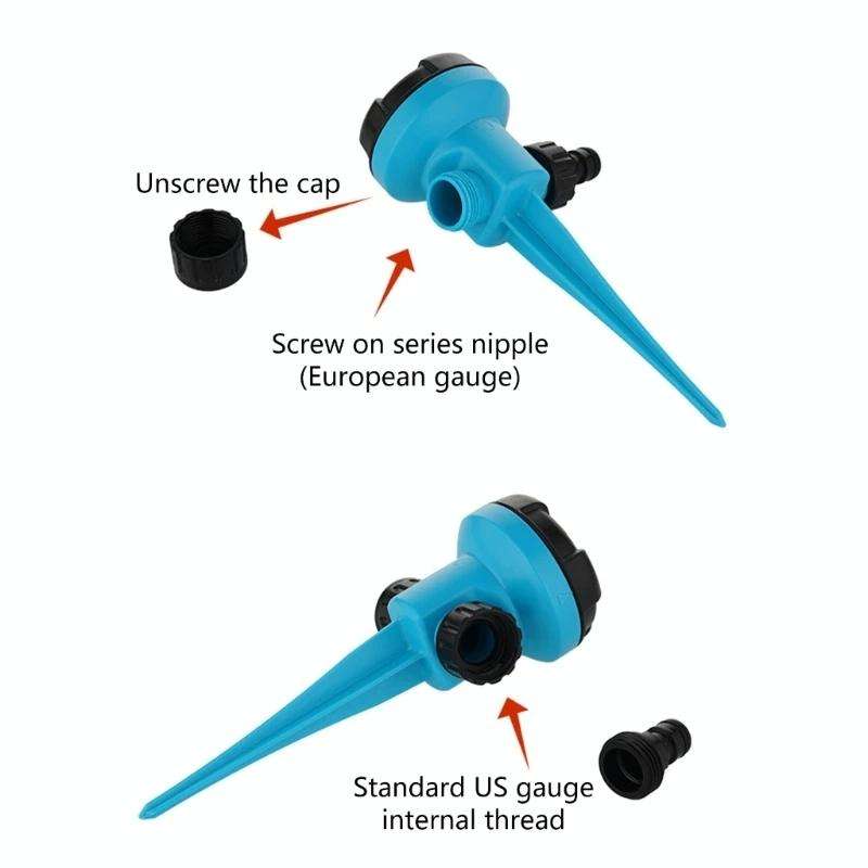 Ground-mounted Rotating Garden Irrigation Sprinkler Head Multi-stage Adjustable Sprinkler(Europea...