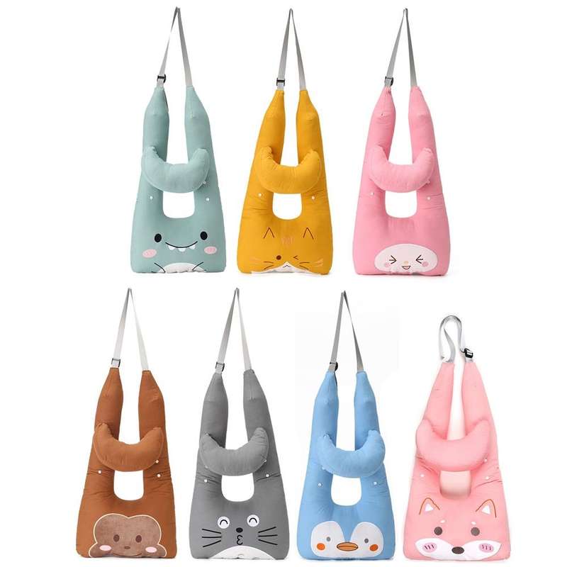 8146 Cartoon Adjustable Car Children Sleep Safety Belt U-shaped Neck Pillow(Yellow Cat)