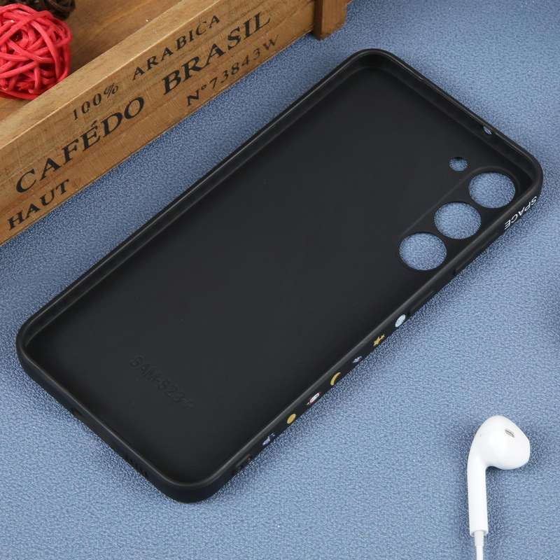 For Samsung Galaxy A20 / A30 Astronaut Pattern Silicone Straight Edge Phone Case(Planet Landing-B...