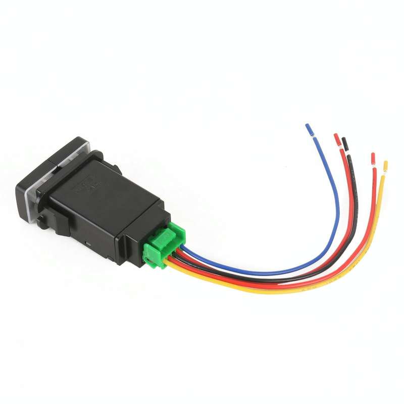 TS-201 For Toyota Car Blue-green Light Large Fog Light Dual Control Switch with Lock