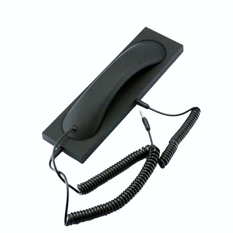 3.5mm Universal Office Mobile Phone Retro External Headset Mobile Phone Handset(White)