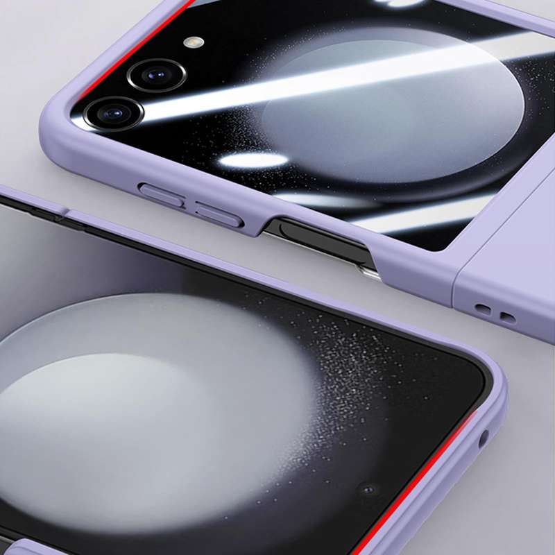 For Samsung Galaxy Z Flip5 Integrated PC Skin Feel Shockproof Phone Case(Mint Green)