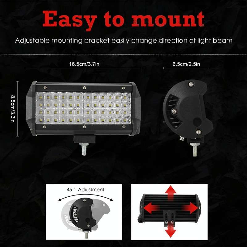 D0039 28W 10-30V DC 6000K 7 inch 40 LEDs Offroad Truck Car Driving Light Work Light Spotlight Fog...