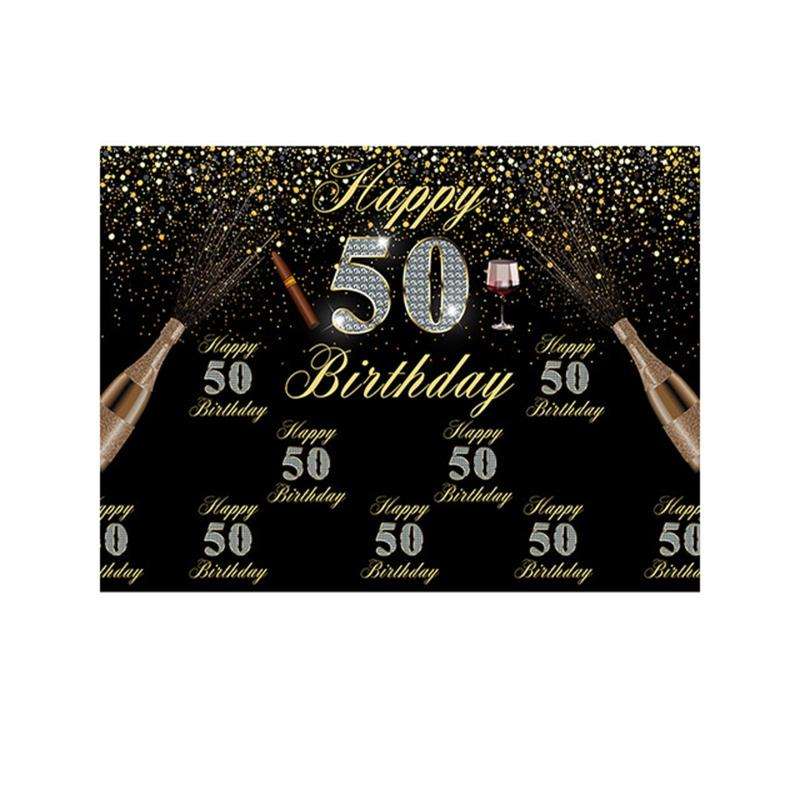 2.1m x 1.5m 50th Birthday Party Venue Set Studio Photography Background Cloth